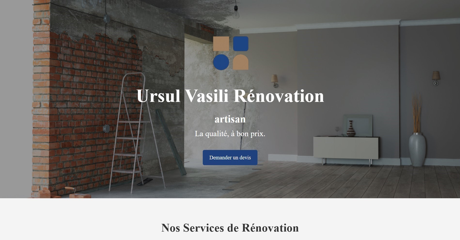 Aperçu du site de l'agence de décoration et de rénovation